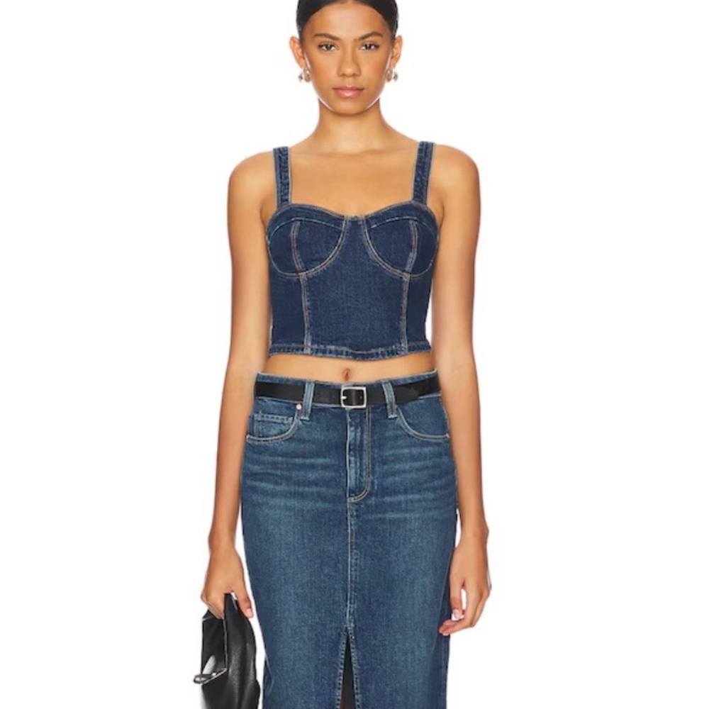 Women's Blue Denim crop top